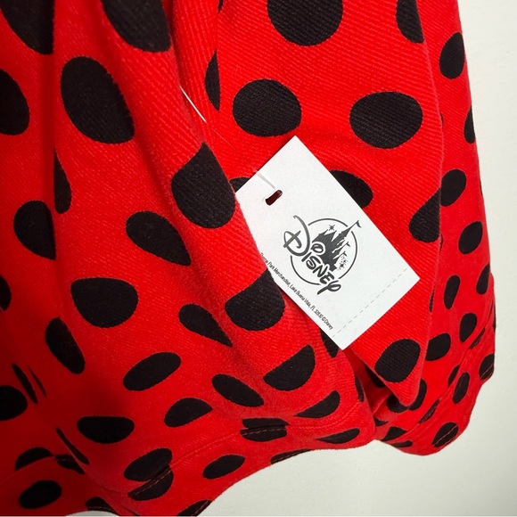 NWT Disney Red & Black Polka Dot‎ Minnie Mouse Denim Jacket Size 2X - Picture 5 of 8